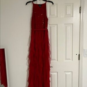 Chic Red Sleeveless Maxi Dress